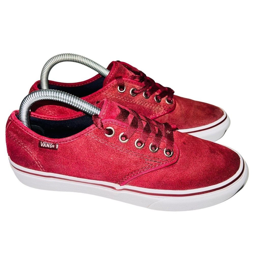 VANS Old Skool Skate Shoes Maroon Burgundy Suede Womens Size 7 721356